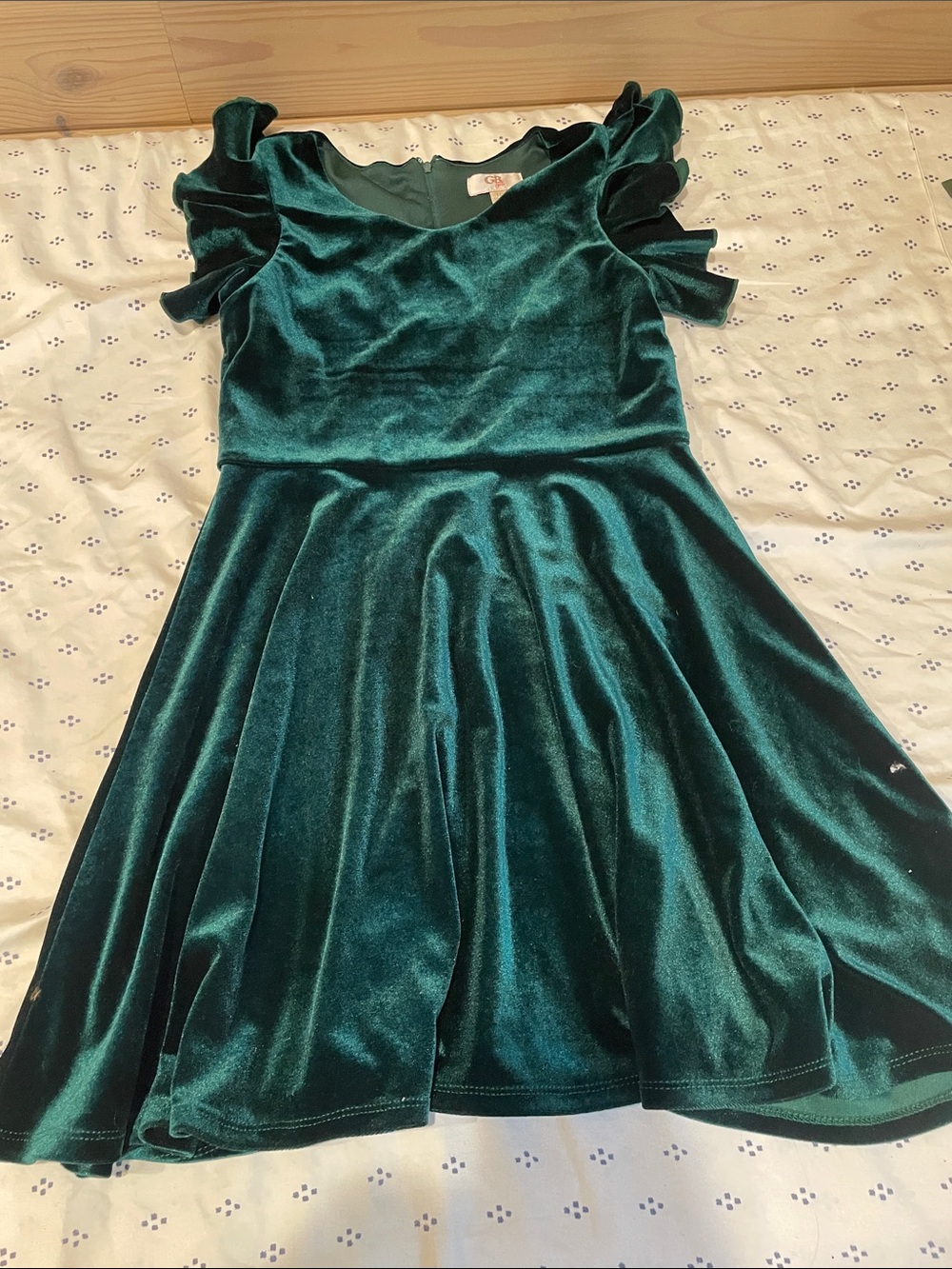 Green velvet dress